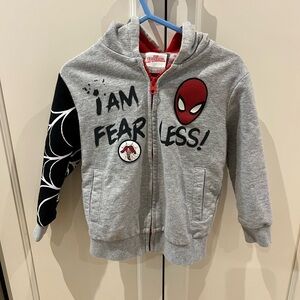 Marvel Gray and Black Spider-Man Hoodie 3-4t